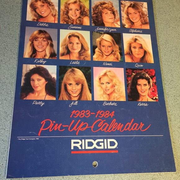 VINTAGE RIDGID TOOLS 9 -2 YEAR PIN-UP CALENDARS 1979-1998 INC RAQUEL WELCH REDO - Picture 4 of 17